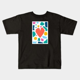 Mosaic Heart Collage Kids T-Shirt